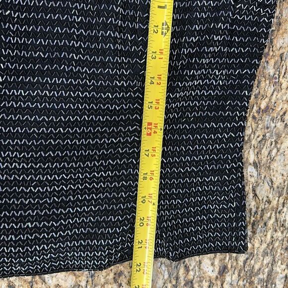 Black Tie Oleg Cassini Vintage Silk Black Beaded Evening Top Blouse Size 12 - Picture 7 of 7